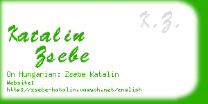 katalin zsebe business card